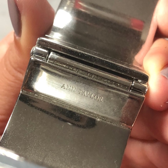 Ann Taylor Silver Rhinestone Animal Printed Cuff - Picture 8 of 8